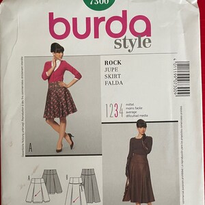 Burda 7300 - Misses&#39; Skirt 8-10-12-14-16-18-20) /UNCUT, factory folded