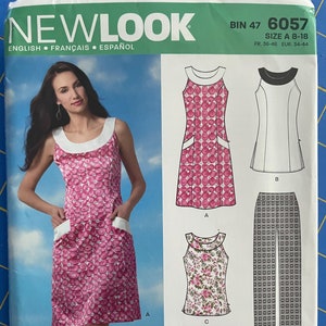 UNCUT New Look 6057 Misses Dress, Pants, Skirt, Top (size 8-18)