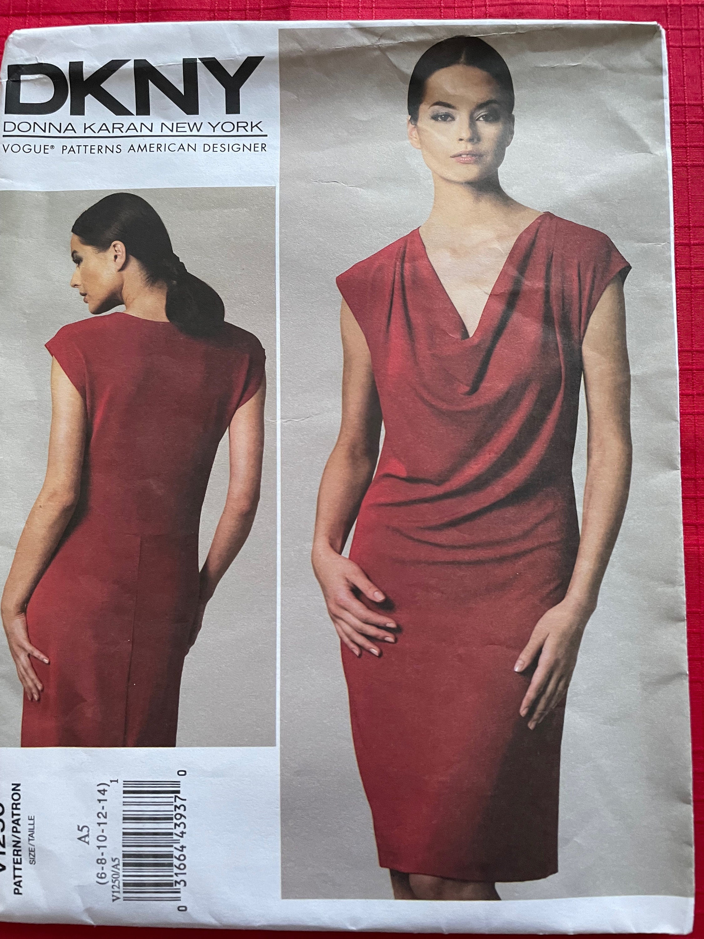 Vogue 2772 Misses Dress 8,10,12 Donna Karan