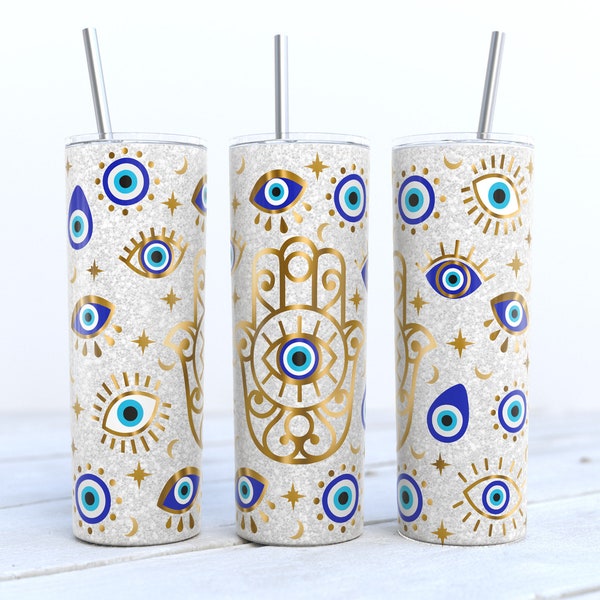 Mystic eye pattern  evil eye protection  Digital Download Sublimation png design tumbler wrap 20oz and 30oz sizes Christmas gift Ideas