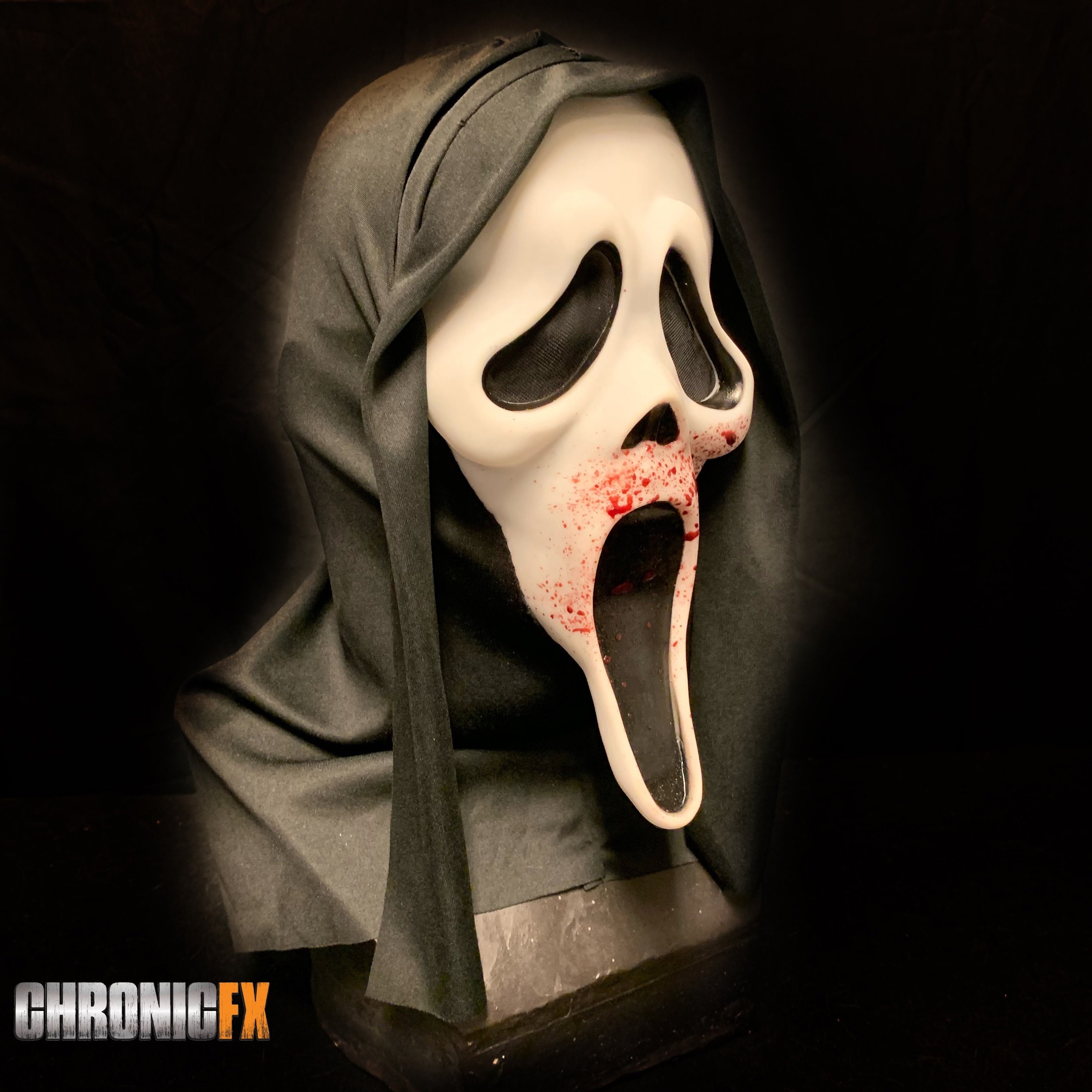 Scream 6 Mask Custom - Jason Carvey “bloody” Ghostface W/ Dark Eye Mesh ...