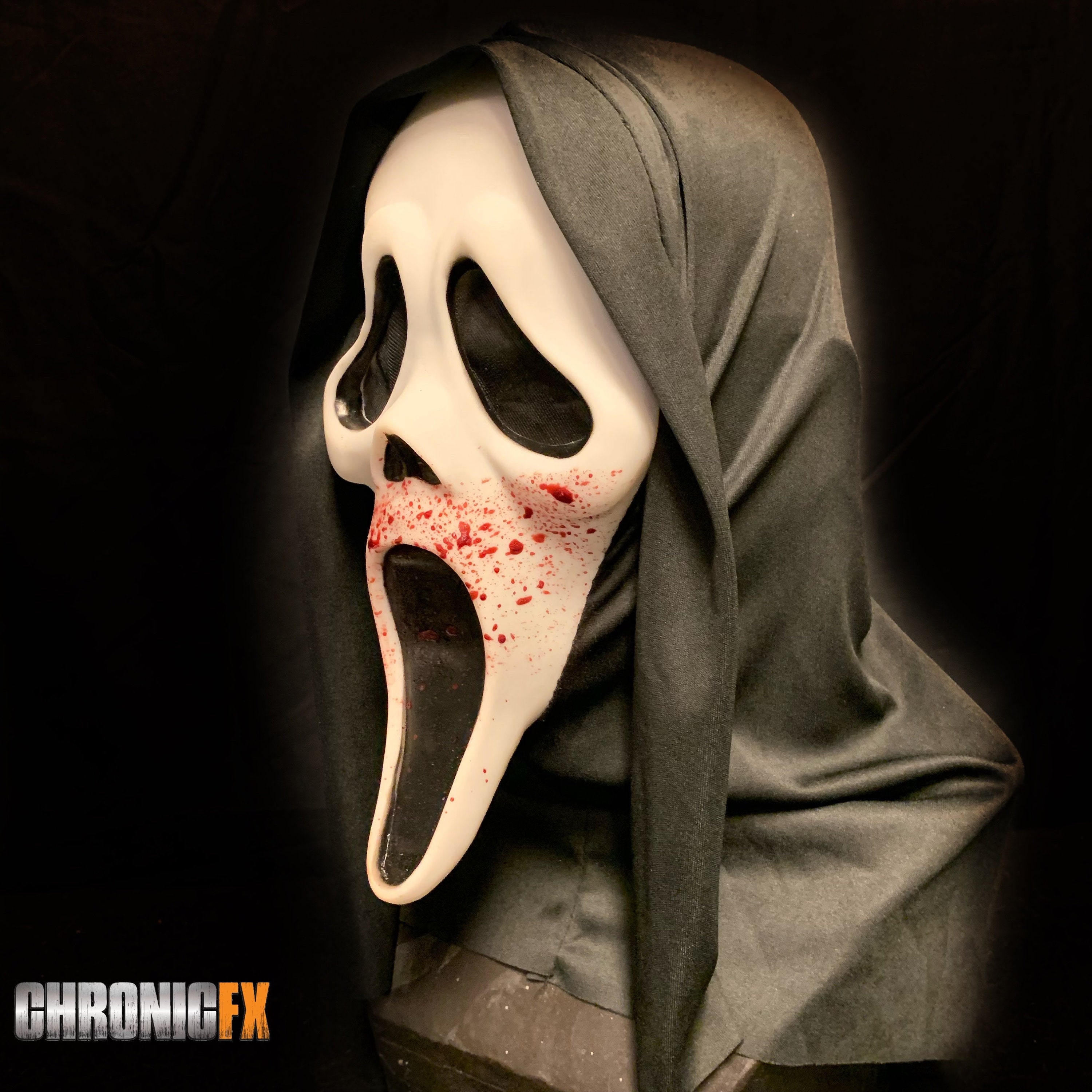 Scream 6 Mask Custom - Jason Carvey “bloody” Ghostface W/ Dark Eye Mesh ...