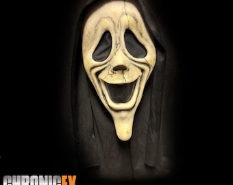 Enge film "Smiley" - Ghostface w/ Scream 6 Style Aging en Dark Eye Mesh