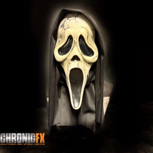 Scream 6 Mask Specialdesignad - Billy Loomis Ghostface med Mörkögonnät