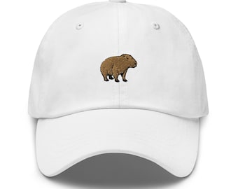 カピバラの帽子 彼へのプレゼント 動物のギフト プレゼント 動物の帽子のギフト カピバラ 彼女へのプレゼント 帽子 刺繍入りの帽子のギフト