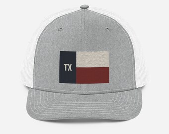 Czapka trucker z flagą Teksasu: haftowany prezent TX