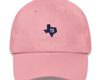 Sombrero Texas Twang: algodón chino rosa, bordado TX