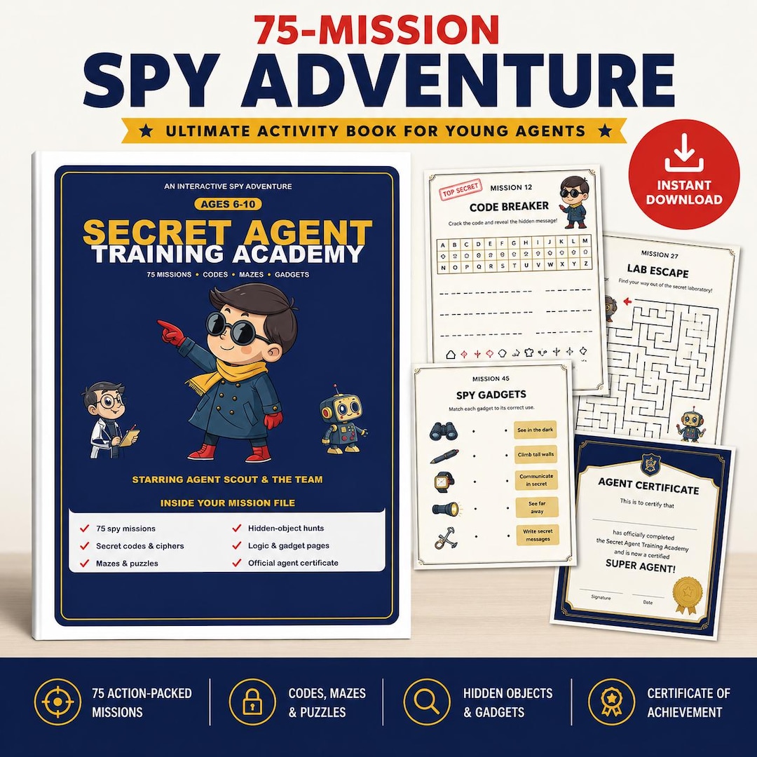Secret Agent Training Academy | 75 Spy Missions, Codes & Mazes ...