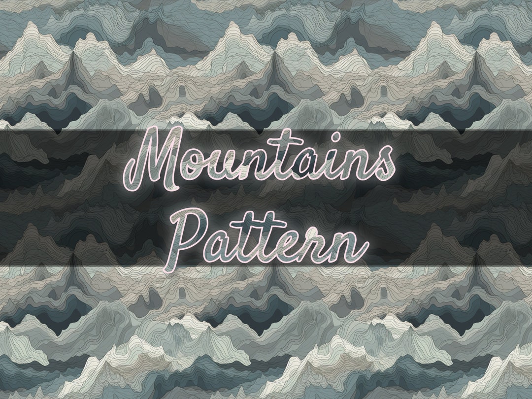 Mountains Pattern – Arts & Crafts Projects, Wallpaper (digital Download ...