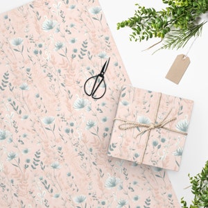 Beautiful Blooms: Original Pink Floral Pattern Wrapping Paper
