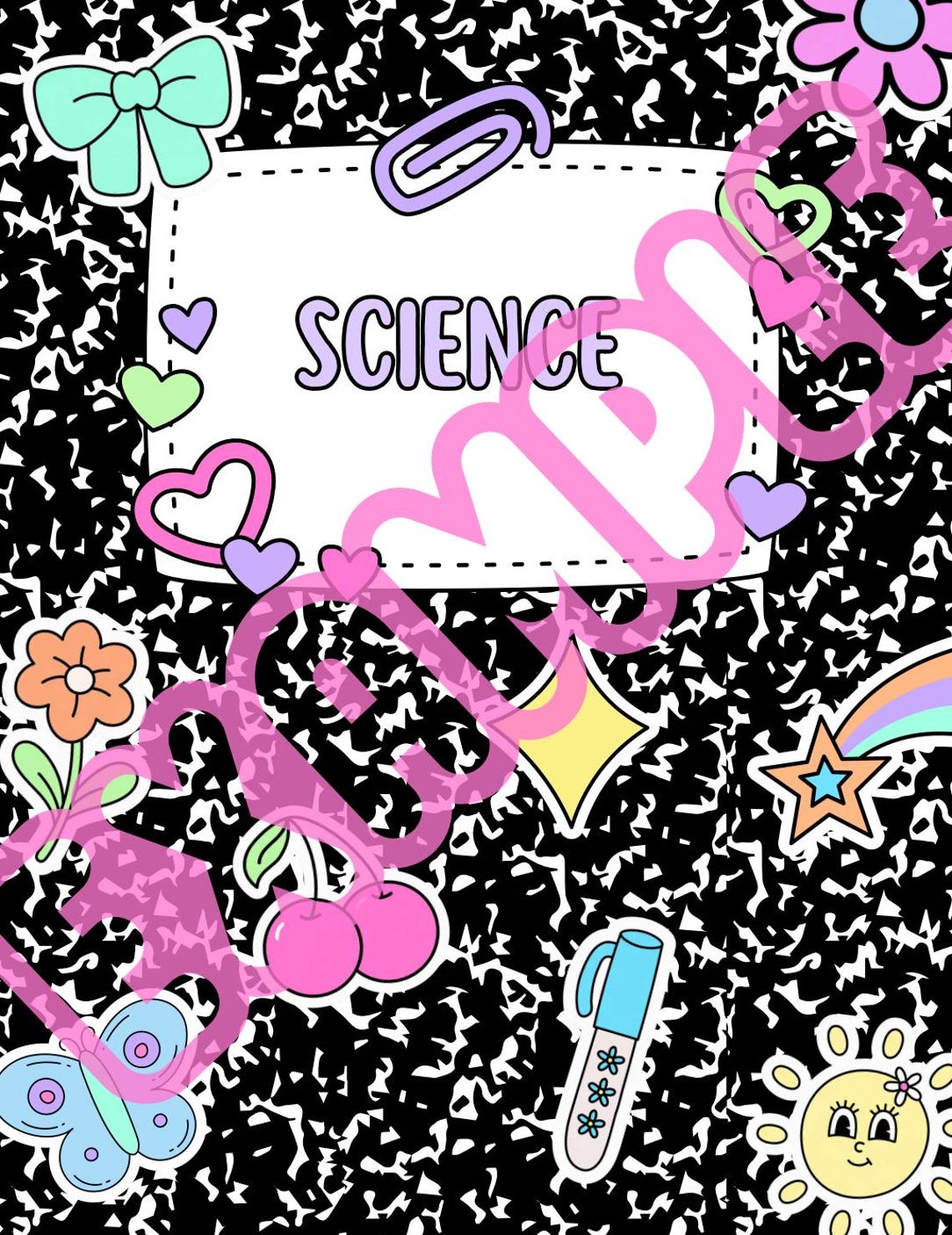 Editable Binder Covers and Spines | Colorful Composition Notebook ...