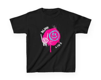 Blink & I'm 8, Turning Blink 1-8-2, Blink 182 kids shirt, Turning 8 Punk Rock Birthday Tee