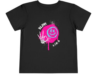 Blink & I'm 3, Punk Rock Toddler shirt, Blink 182 toddler shirt, Turning 3 Punk Rock Birthday Tee
