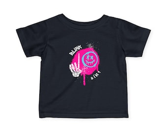 Blink & I'm 1, Turning Blink 1-82, Blink 182 toddler shirt, Turning 1 Punk Rock Birthday Tee