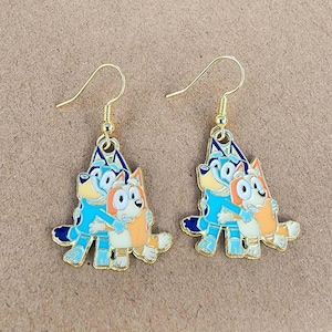 Pendientes de perro de dibujos animados de Blue Heeler