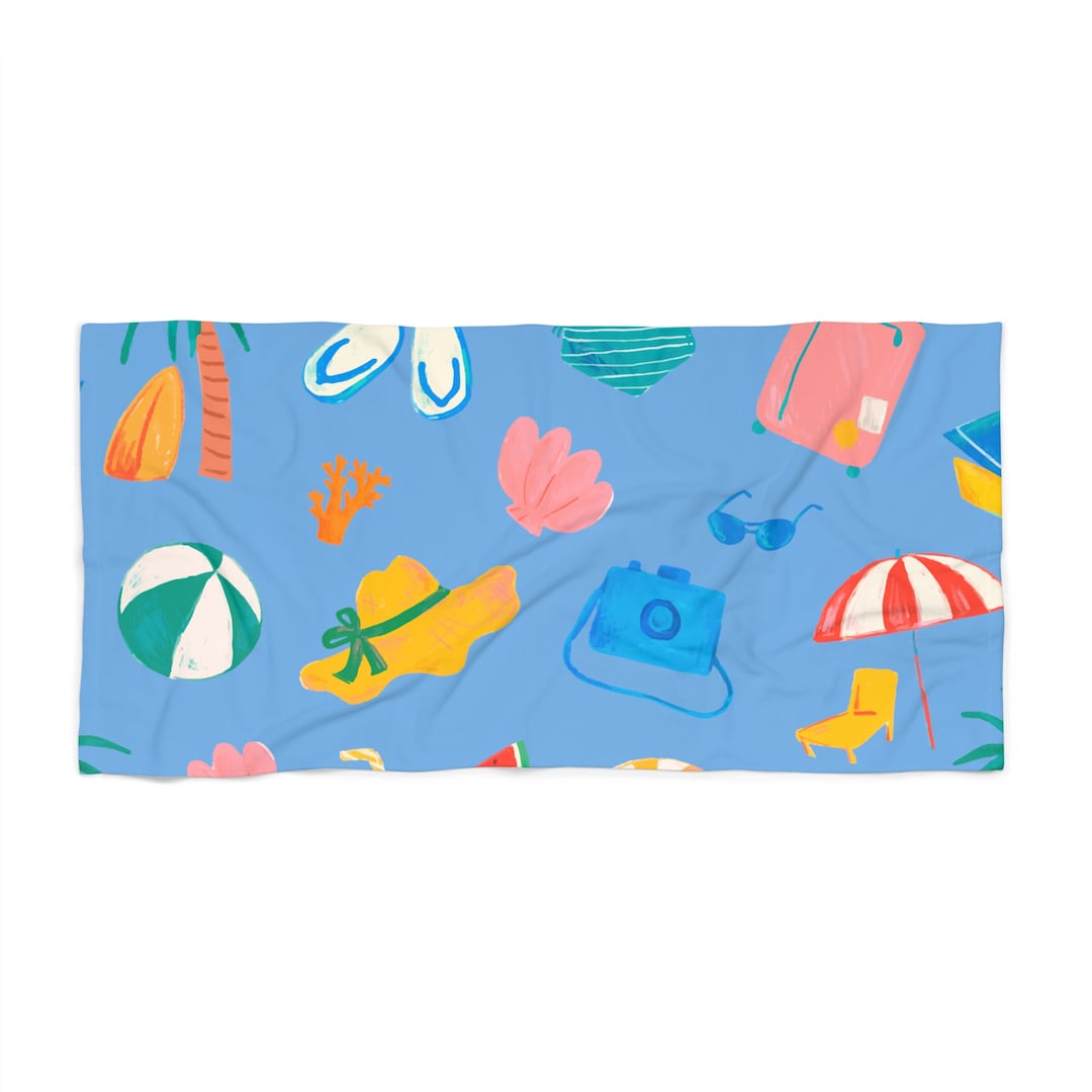 Round Beach Towel Blue Lagoon