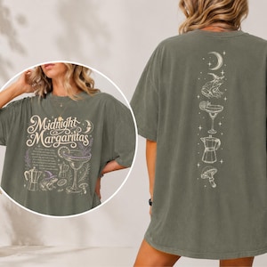 Vintage Midnight Margaritas Shirt, Tequila Shirt, Witchy Tee, Practical Magic, Midnight Margarita, Halloween Shirt, Spooky Drinking Gift