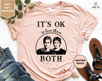Salvatore Brothers Shirt, It&#39;s Ok To Love Them, Stefan and Damon Salvatore T-shirt, Vampire Fan Gift, Team Salvatore