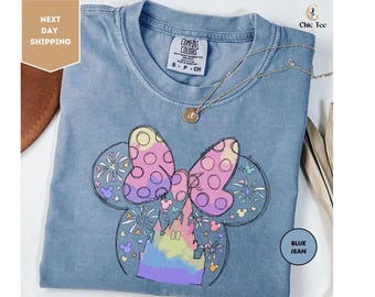 Comfort Colors Minnie Mouse Shirt, Minnie Ears Shirt, Disneyland Shirt, Disney World Minnie Shirt, Disney Castle Shirts, Minnie Castle Tee