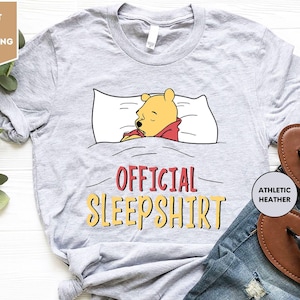 Pooh Official Sleeping Shirt, Pooh Bear Shirt, Winnie The Pooh Shirt, Sleepy Pooh Shirt, Funny Pooh Shirt, Vintage Pooh Shirts