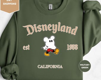 Magical Land Halloween Sweatshirt, Mickey and Minnie Halloween Sweatshirt, Disneyland Sweatshirt, Disney Sweatshirt, Halloween Sweatshirt