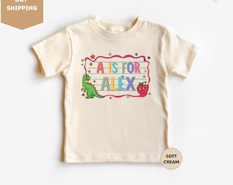 Personalized Back To School Kids Shirt, Custom Alphabet Kids Shirt, Cute Kindergarten Shirt, First Day Of School Shirt, School Toddler Shirt