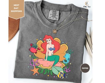 Comfort Colors The Little Mermaid Shirt, Disney T-Shirt, Women's Little Mermaid Ariel Shirt, Ariel Mermaid Shirt, Disney Ariel Shirt