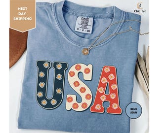 Comfort Colors 4th Of July Party Shirt, America Fourth of July Shirt, USA Flag Shirt, Memorial Day Shirt, USA Women's Shirt, America Shirt