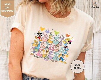 El mejor cumpleaños de todos los tiempos, cumpleaños de Disneyland, viaje de cumpleaños de Disney, camiseta de cumpleaños, camiseta de Disney, camiseta genial, camiseta divertida, regalo para ella