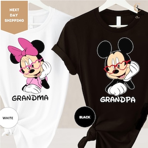 Disney Grandma Shirt, Disney Grandpa Shirt, Personalized Mickey Minnie Couple Shirt, Family Disney Trip Shirt, Custom Grandparents Shirt