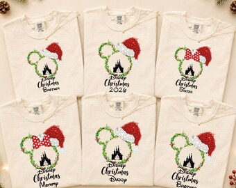Christmas Disney Custom Shirt, Personalized Disney Shirt, Disney Christmas Tee, Disney Family Shirt, Family Vacation, Memories Together