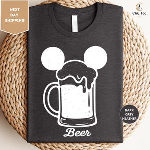 Beer Mickey Disney Shirt, Mens Disneyworld Shirt, Dineyland Shirt, Funny Disney Shirt, Drinking At Disney Shirt, Disney Father&#39;s Day Shirt