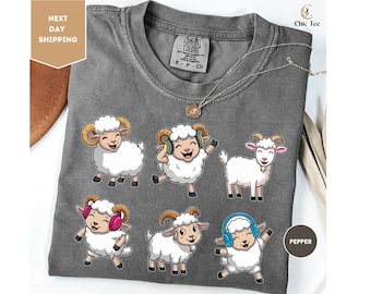 Comfort Colors Goats Shirts, Goat Lover Shirt, Cute Goats Shirt, Farm Animal Shirt, Farmer Girl Shirt, Animal Shirt, Funny Goat Kid Shirt