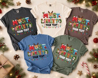 Most Likely To Christmas Shirts, Gingerbread Man Christmas Tee, Funny Family Tee, Family Holiday Shirts, Cute T-Shirts, Holiday Season