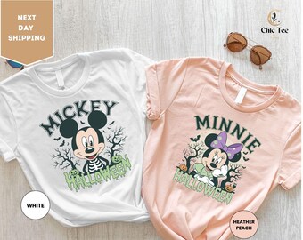 Disney Halloween Couple Shirt, Mickey and Minnie Halloween Shirt, Disney Shirt, Mickey Halloween Shirt, Disney Halloween Party Shirt