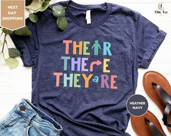 Their There They're Shirt, English Literary T-shirt, Funny Grammar Shirt, English Teacher Punctuation Shirt, Reading Teacher, Teacher Gift