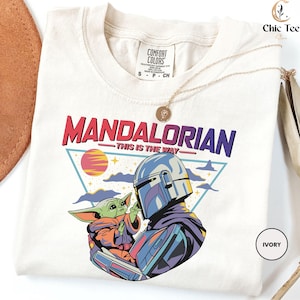 Camiseta de The Mandalorian, Star Wars, Camiseta "This Is The Way", Camiseta de Boba Fett y Baby Yoda de The Mandalorian, Camiseta de Grogu, Camiseta de Star Wars imagen 1