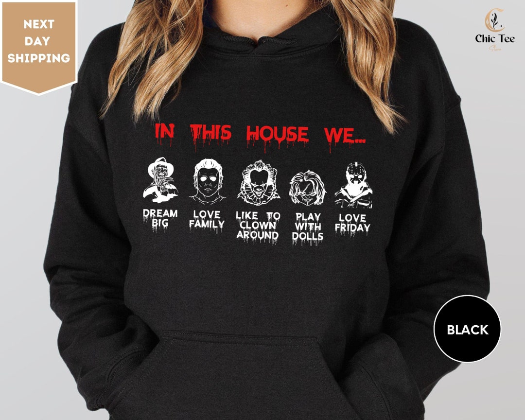 Funny Horror Movies Halloween Hoodie - Friends & Scary Pullover Sweatshirt