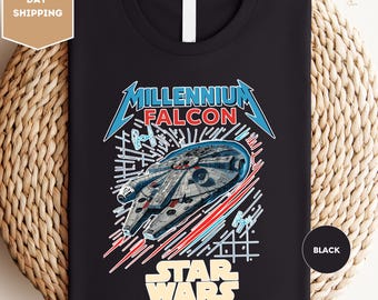 Vintage Star Wars Millennium Falcon Shirt, Disney Star Wars Shirt, Disney Millennium Falcon Shirt, Disneyworld 2025 Shirts, Star Wars Shirt