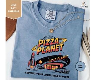 Comfort Colors Retro Toy Story Pizza Planet Serving Your Local Star Shirt, Disney Pixar Fest 2025 Tee,Disneyland Resort Family Vacation Trip