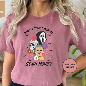  What's Your Favorite Scary Movie Horror Sans Horror Movies  T-Shirt : Clothing, Shoes & Jewelry