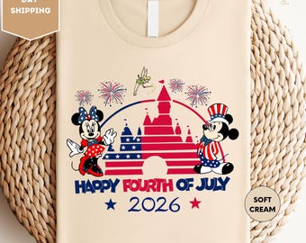 Happy Fourth Of July 2026 Shirt, Disney 4Th Of July Shirt, Disney Family Shirts, Mickey and Minnie Mouse 4th Of July Shirt, Disney Shirt