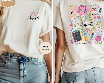 Personalized Nurse Name Shirt, Custom Nurse Gift, Nurses Week Shirt, Nurse Shirt, Nursing Student, Nurse Life Shirt, Nurses Student Gifts