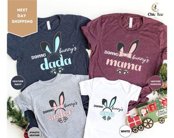 Bunny 1st Birthday Matching Family Shirts, Some Bunny Is One Birthday Outfit, Bunny Birthday Shirt, Mommy and Me Shirts, Bunny Party Shirt