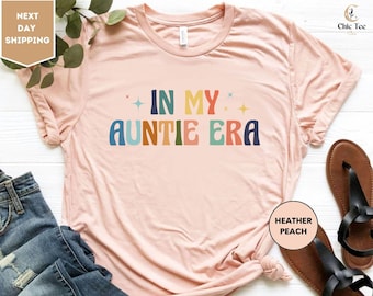In My Auntie Era Shirt, Aunt Era Shirt, Retro Shirt, Baby Pregnancy Announcement for Aunt, Aunt Birthday Gift