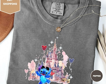 Comfort Colors Stitch Shirt, Disney Tee, Disney Stitch Shirt, Stitch Shirt, Disney Vacation Shirts, Disney Castle Shirt, Magic Kingdom Shirt
