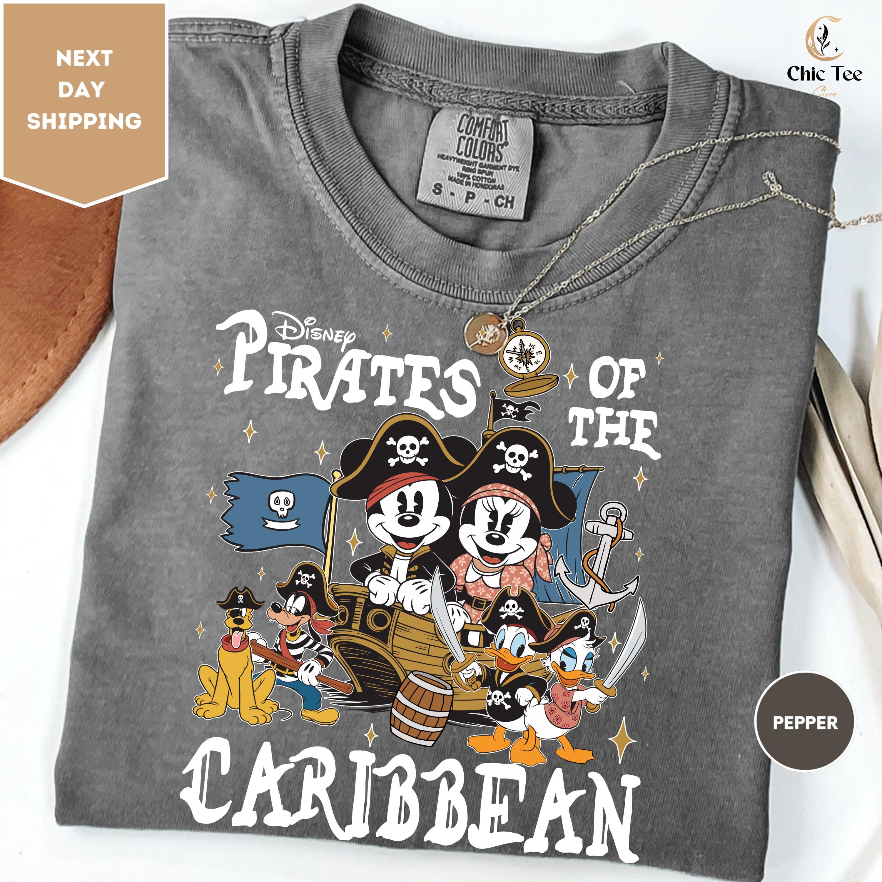 Comfort Colors Pirates of The Caribbean Disneyworld Mickey Pirates Shirt, Mickey Pirates Shirt, Mickey Caribbean Shirt, Disneyland Pirate