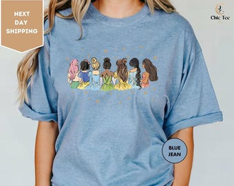 Comfort Colors Disney Princess Shirt, Watercolor Princess Shirt, Disney Trip T-Shirt, Disney Princess Tee, Disneyworld Princess Gift Shirt
