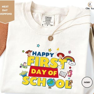 Toy Story First Day Of School T-Shirt, Disney Pixar Teacher Tee, Back To School T-Shirt, Happy First Day Teacher Gift, Classroom Outfit