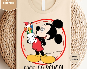 Mickey Mouse Back To School Shirt, Disney First Day Of School Shirt, Mickey Kids School Shirt, Preschool Student Shirt, Disney School Shirt